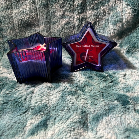2x Bundle - Blue Star-Shaped Sea Salted Melon Candle - Picture 1 of 4
